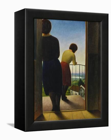 On the Balcony, 1927-Georg Schrimpf-Framed Premier Image Canvas