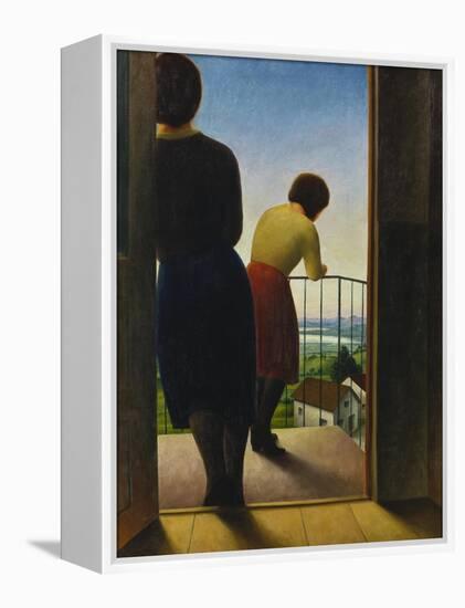 On the Balcony, 1927-Georg Schrimpf-Framed Premier Image Canvas
