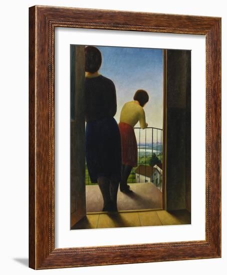 On the Balcony, 1927-Georg Schrimpf-Framed Giclee Print