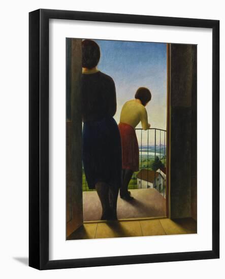 On the Balcony, 1927-Georg Schrimpf-Framed Giclee Print