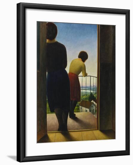 On the Balcony, 1927-Georg Schrimpf-Framed Giclee Print