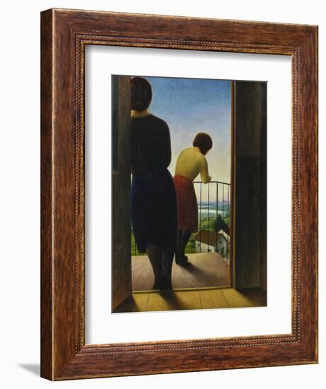 On the Balcony, 1927-Georg Schrimpf-Framed Giclee Print