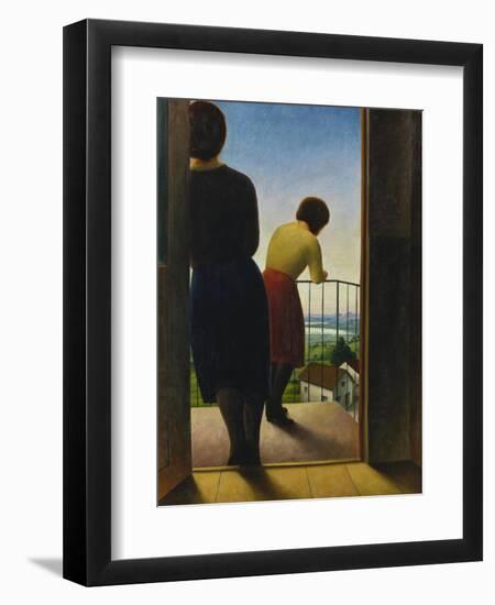 On the Balcony, 1927-Georg Schrimpf-Framed Giclee Print