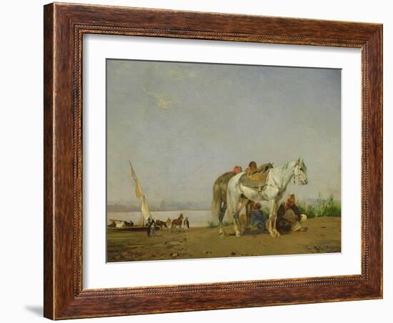 On the Bank of the Nile, 1871-Eugene Fromentin-Framed Giclee Print