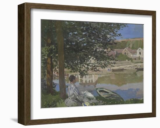 On the Bank of the Seine, Bennecourt, 1868-Claude Monet-Framed Giclee Print