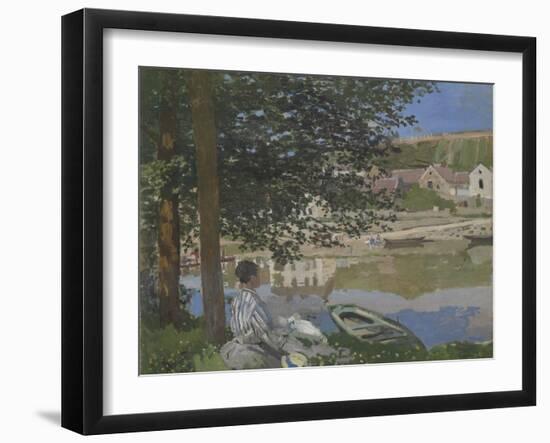 On the Bank of the Seine, Bennecourt, 1868-Claude Monet-Framed Giclee Print