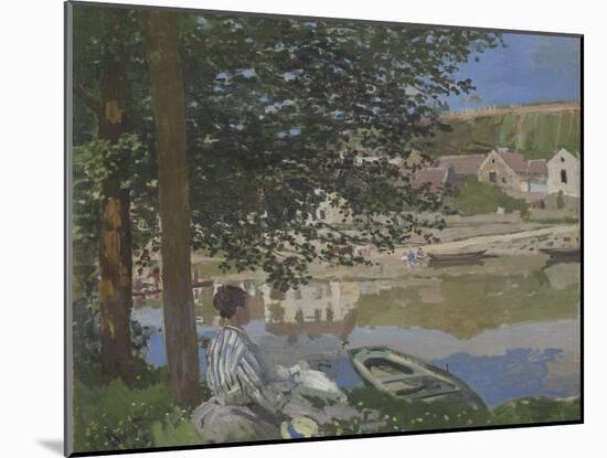 On the Bank of the Seine, Bennecourt, 1868-Claude Monet-Mounted Giclee Print