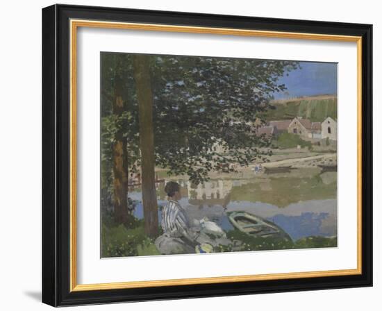 On the Bank of the Seine, Bennecourt, 1868-Claude Monet-Framed Giclee Print