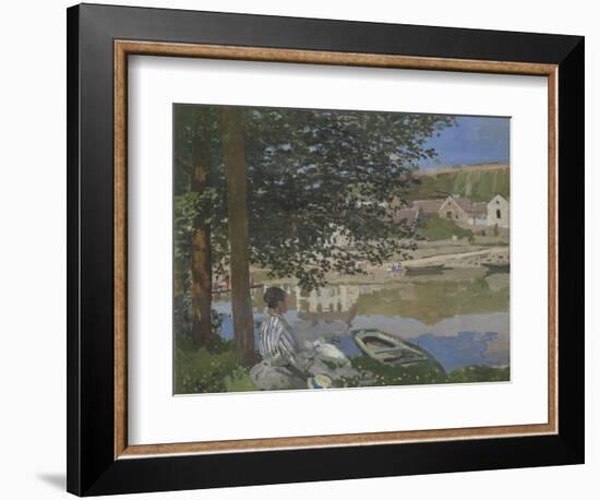 On the Bank of the Seine, Bennecourt, 1868-Claude Monet-Framed Giclee Print