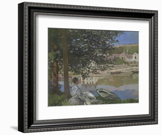 On the Bank of the Seine, Bennecourt, 1868-Claude Monet-Framed Giclee Print