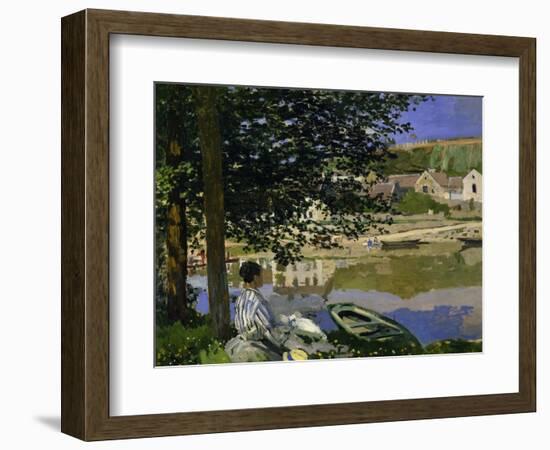 On the Bank of the Seine, Bennecourt, 1868-Claude Monet-Framed Art Print