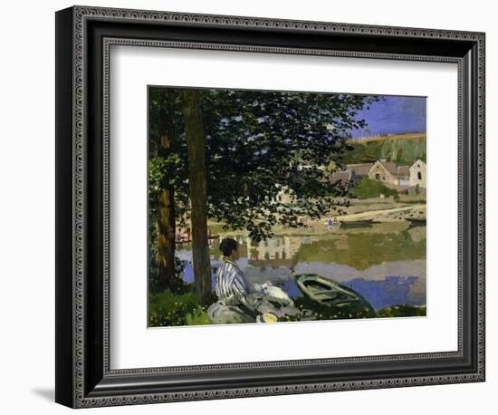 On the Bank of the Seine, Bennecourt, 1868-Claude Monet-Framed Art Print