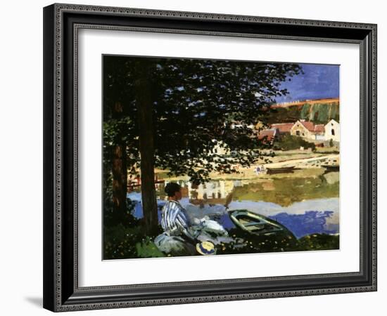 On the Bank of the Seine, Bennecourt, 1868-Claude Monet-Framed Giclee Print