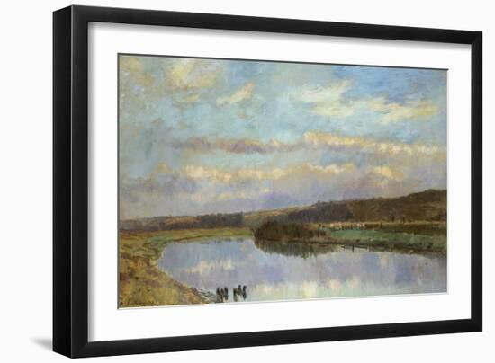 On the Banks of the Dardent at Veullettes-Albert-Charles Lebourg-Framed Giclee Print