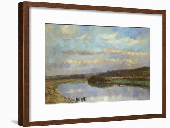 On the Banks of the Dardent at Veullettes-Albert-Charles Lebourg-Framed Giclee Print