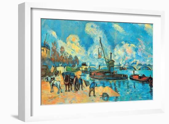 On the Banks of the Sein at Bercy-Paul C?zanne-Framed Art Print