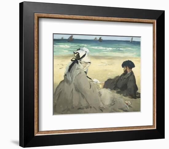 On the Beach, 1873-Edouard Manet-Framed Art Print