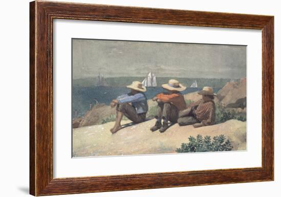 On the Beach, 1875-Winslow Homer-Framed Art Print