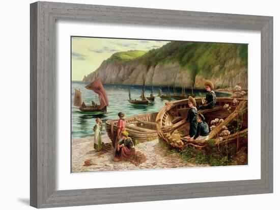 On the Beach, 1880-Cesare Dell'acqua-Framed Giclee Print