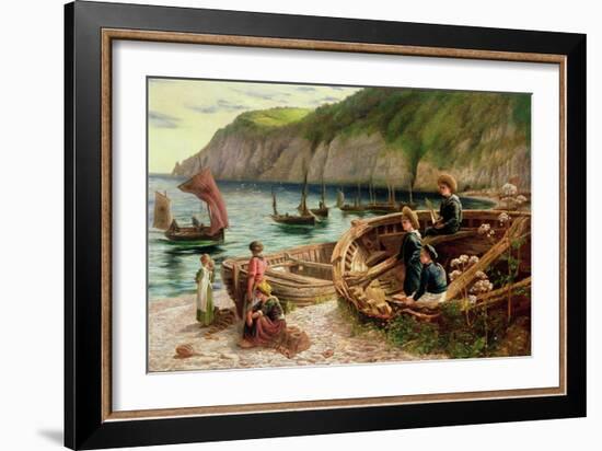 On the Beach, 1880-Cesare Dell'acqua-Framed Giclee Print