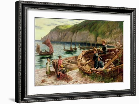 On the Beach, 1880-Cesare Dell'acqua-Framed Giclee Print