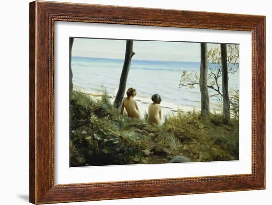 On the Beach, 1907-Harald Slott-Moller-Framed Giclee Print