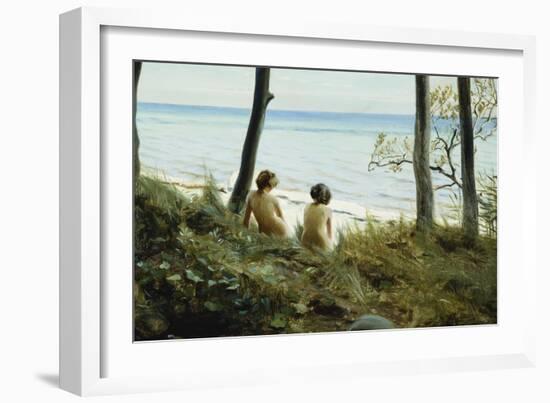 On the Beach, 1907-Harald Slott-Moller-Framed Giclee Print