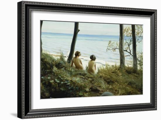 On the Beach, 1907-Harald Slott-Moller-Framed Giclee Print