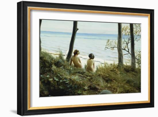 On the Beach, 1907-Harald Slott-Moller-Framed Giclee Print