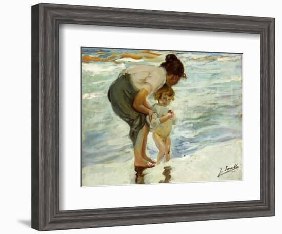 On the Beach, 1908-Joaqu?n Sorolla y Bastida-Framed Giclee Print