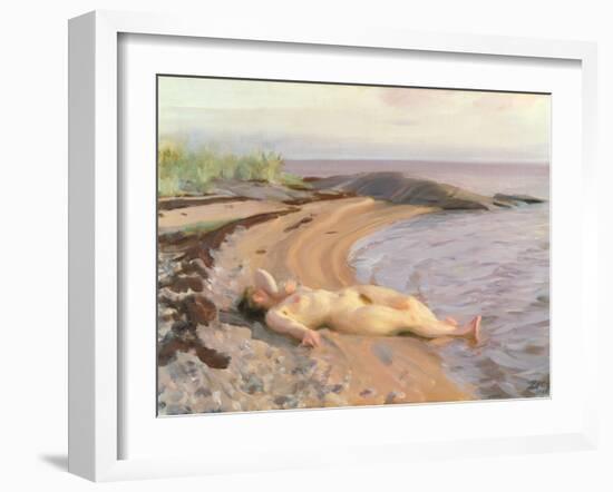 On the Beach, 1910 by Anders Leonard Zorn-Anders Leonard Zorn-Framed Giclee Print