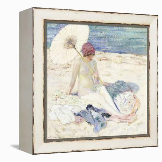 On the Beach, 1913-Frederick Carl Frieseke-Framed Premier Image Canvas