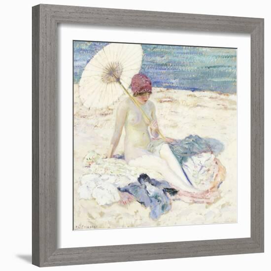 On the Beach, 1913-Frederick Carl Frieseke-Framed Giclee Print