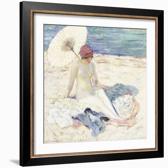 On the Beach, 1913-Frederick Carl Frieseke-Framed Giclee Print