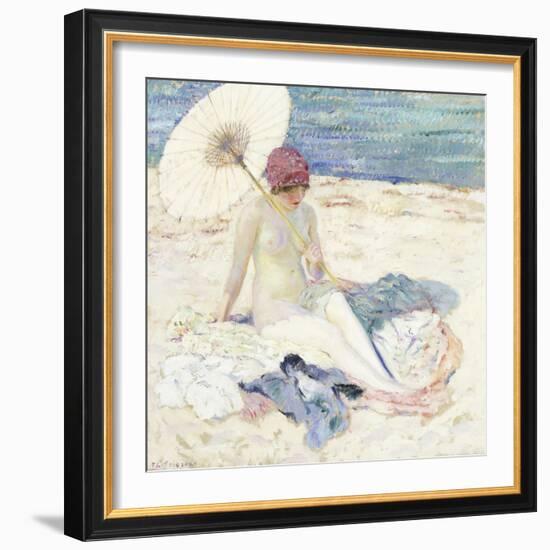 On the Beach, 1913-Frederick Carl Frieseke-Framed Giclee Print