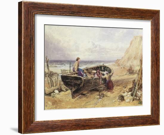 On the Beach at Bonchurch-Myles Birket Foster-Framed Giclee Print