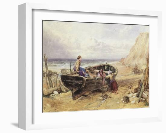 On the Beach at Bonchurch-Myles Birket Foster-Framed Giclee Print