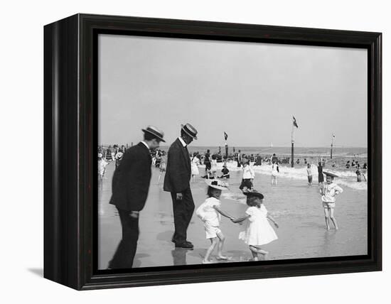 On the Beach at Rockaway, N.Y.-null-Framed Stretched Canvas