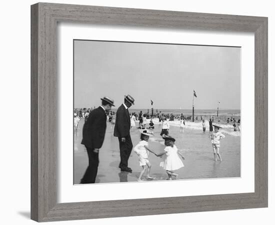 On the Beach at Rockaway, N.Y.-null-Framed Photo