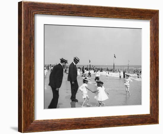 On the Beach at Rockaway, N.Y.-null-Framed Photo