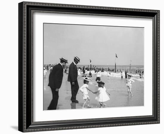 On the Beach at Rockaway, N.Y.-null-Framed Photo