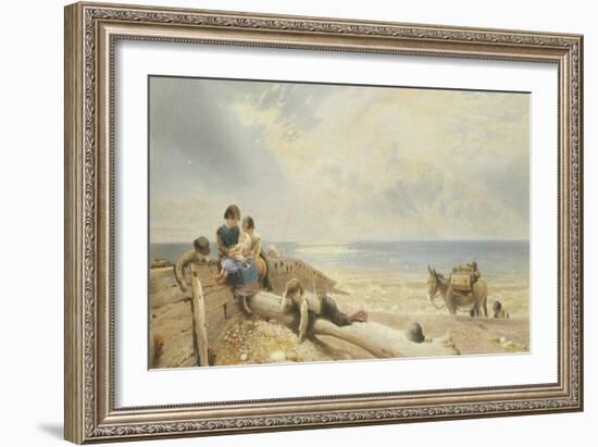 On the Beach at Rottingdean-Myles Birket Foster-Framed Giclee Print
