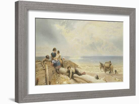 On the Beach at Rottingdean-Myles Birket Foster-Framed Giclee Print