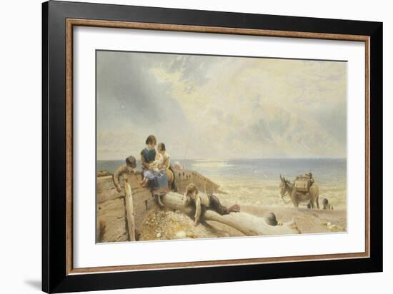 On the Beach at Rottingdean-Myles Birket Foster-Framed Giclee Print