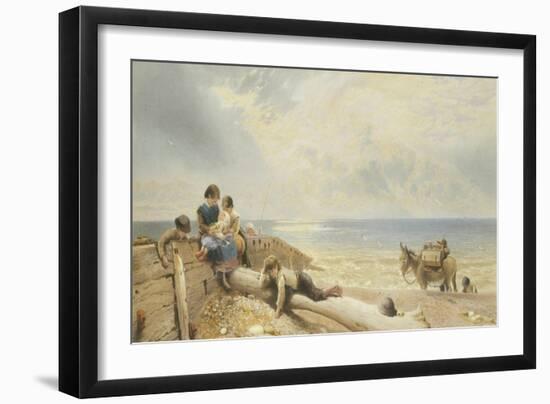 On the Beach at Rottingdean-Myles Birket Foster-Framed Giclee Print