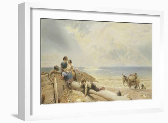 On the Beach at Rottingdean-Myles Birket Foster-Framed Giclee Print