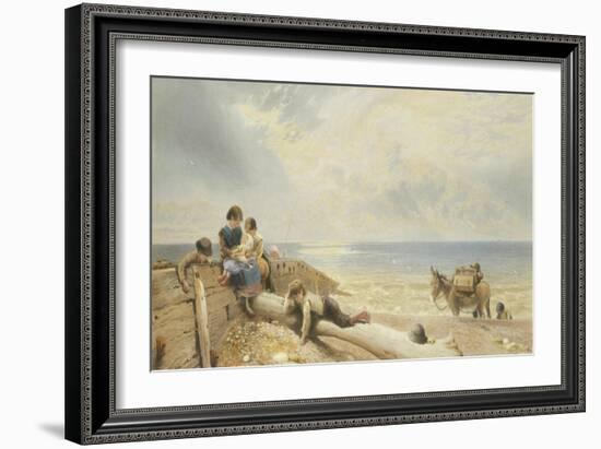 On the Beach at Rottingdean-Myles Birket Foster-Framed Giclee Print