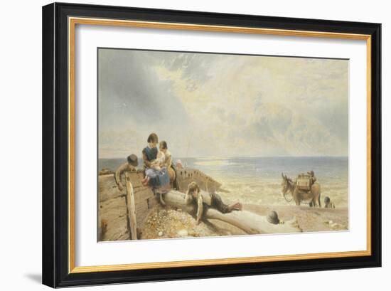 On the Beach at Rottingdean-Myles Birket Foster-Framed Giclee Print