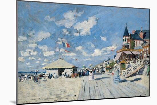 On the Beach at Trouville, 1870-Claude Monet-Mounted Giclee Print