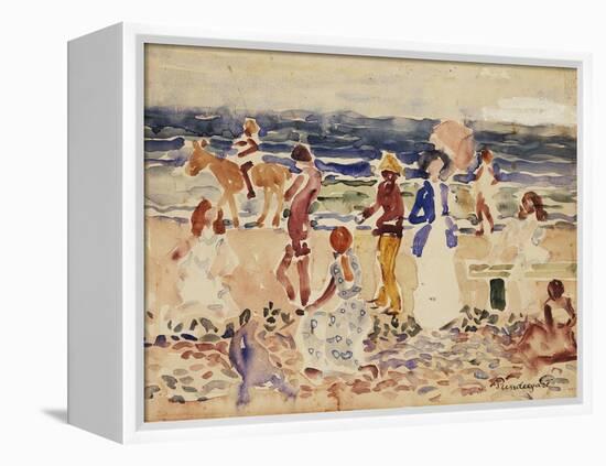 On the Beach, C.1920-23-Maurice Brazil Prendergast-Framed Premier Image Canvas